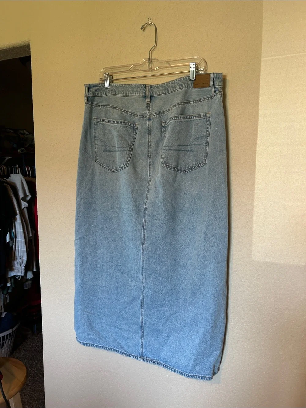 American Eagle Low Rise Maxi Denim Skirt 14